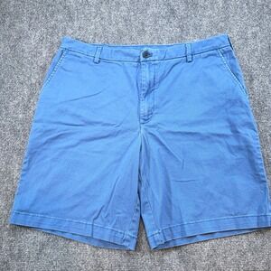 IZOD Saltwater Shorts Mens 36 Blue Casual Chino Flat Front Pockets #AB391‎